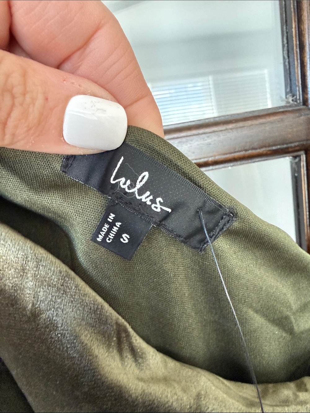 NWT Lulus Elegant Era Olive Green Velvet One-shoulder Maxi Dress - Size S - Picture 4 of 7